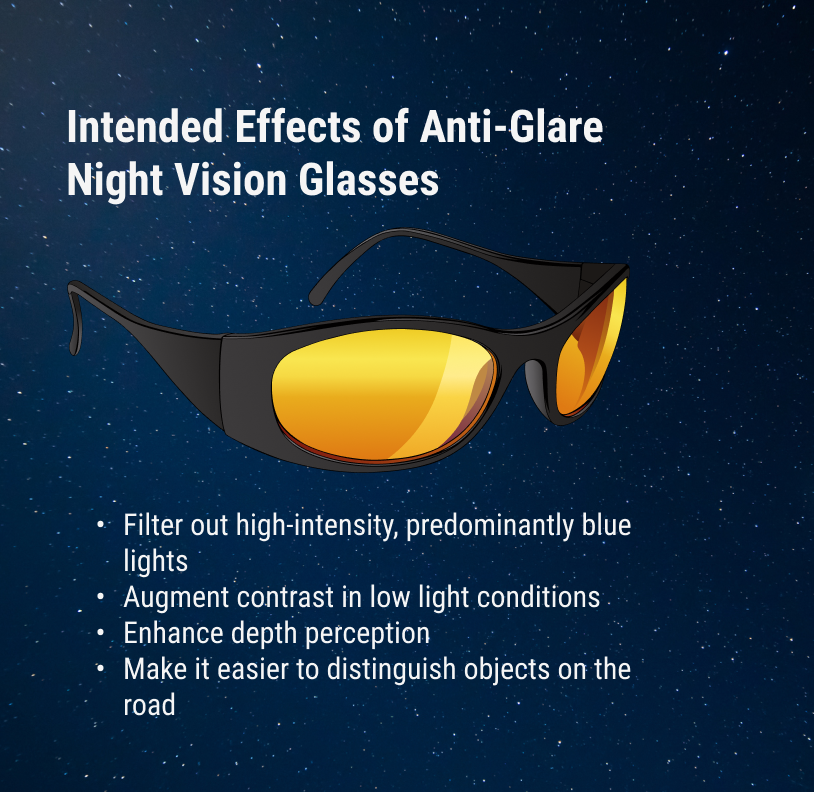 TINHAO Night Driving Glasses Fit Over Glasses Anti Glare Night Vision  Glasses for Men Women