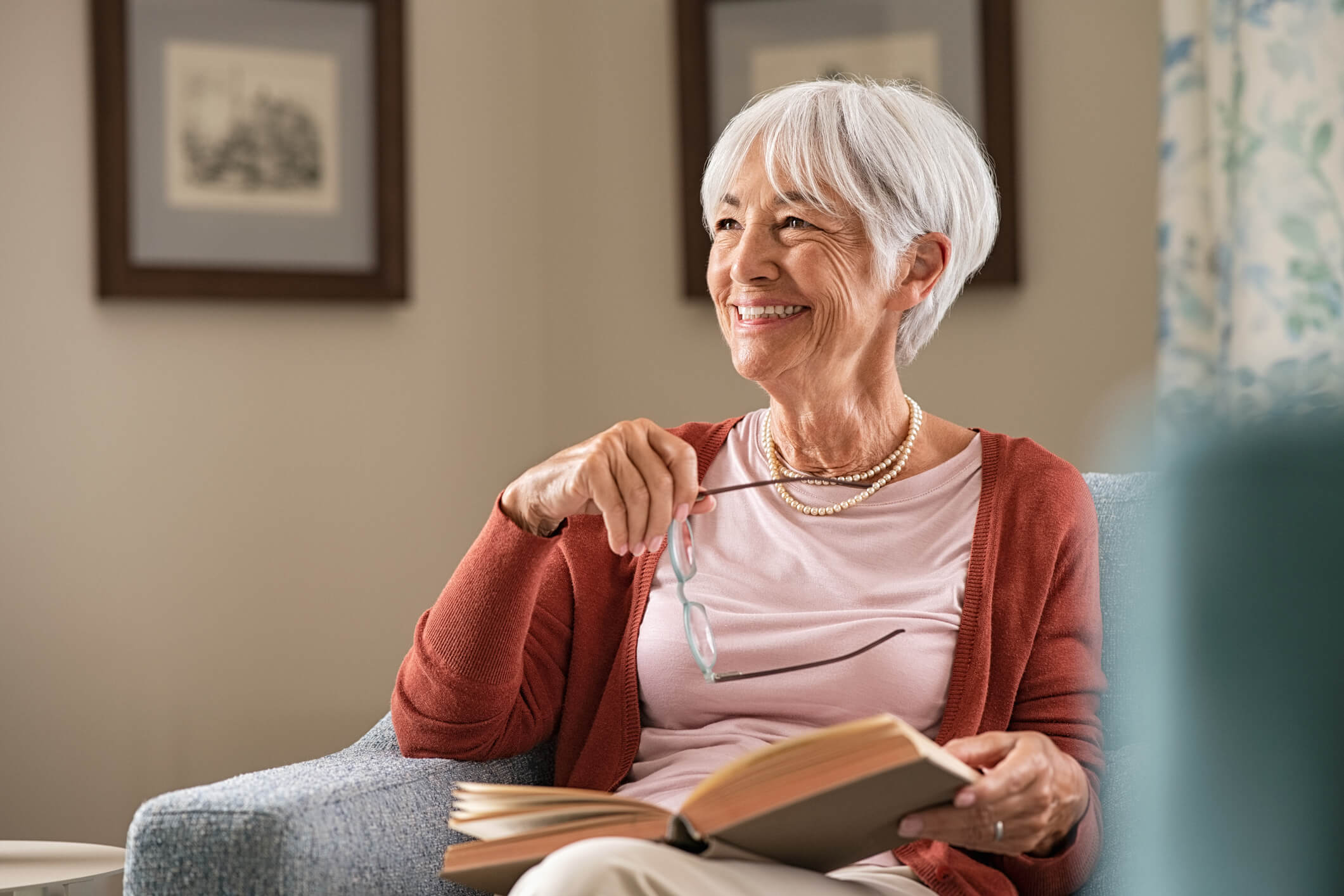 an older woman with glasses