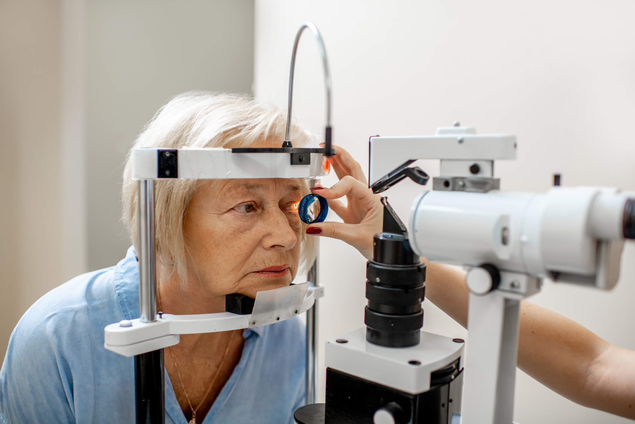 woman getting an eye exam